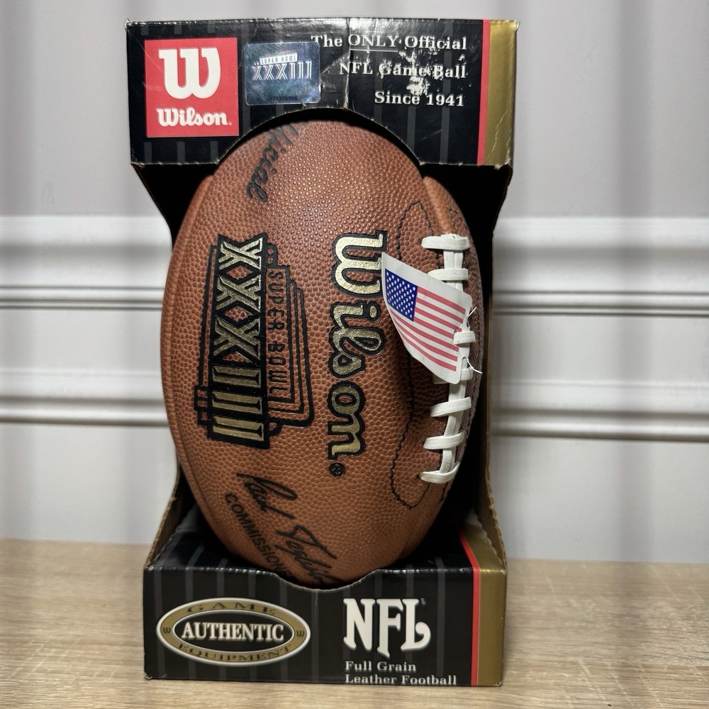 Wilson NFL Official‎ Super Bowl Authentic Football XXIII NIB Paul Tagliabue